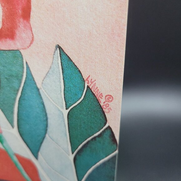 Vintage Fantusy 1985 Greeting Card How Are You Feeling Tulip Butterfly Art Blank - Picture 2 of 7